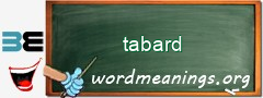 WordMeaning blackboard for tabard